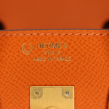 Hermès 25cm Birkin HSS Sellier Orange/Gold Epsom Leather BrushedGold Hardware