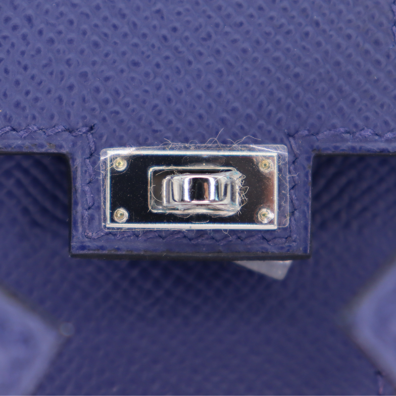 Hermès Kelly Doll Picto Bleu Saphir Epsom Leather Palladium Hardware