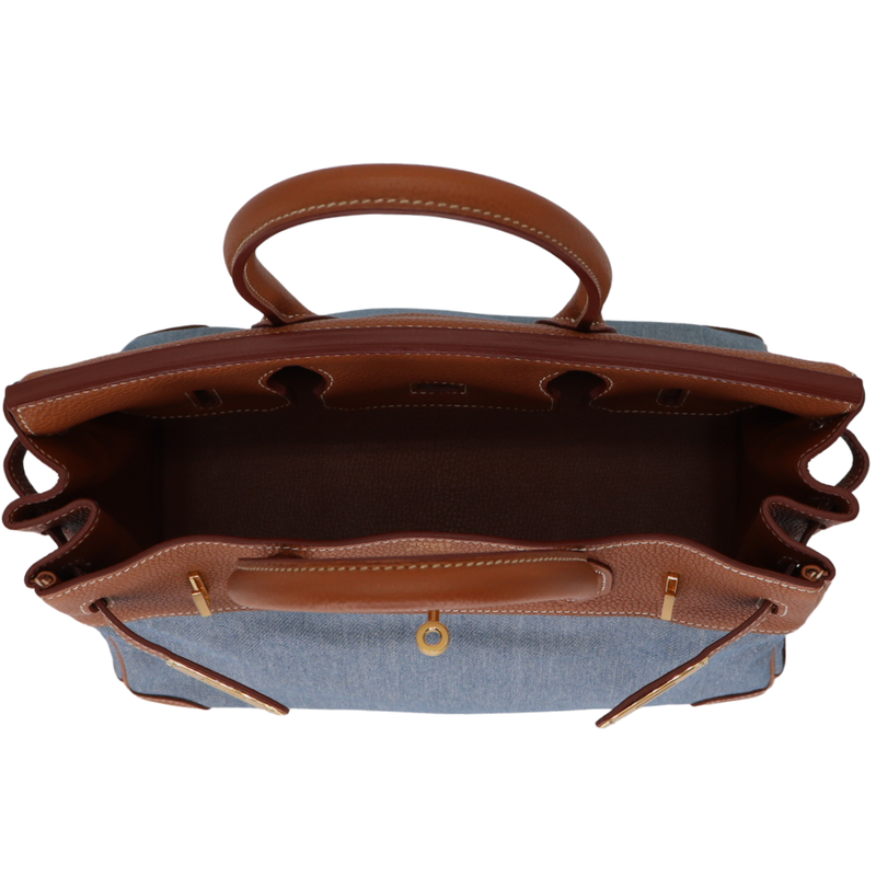 Hermès 30cm Birkin Gold Denim/Togo Leather Gold Hardware