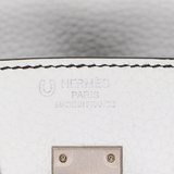 Hermès 25cm Birkin HSS White/Black Clemence Leather Brushed Palladium Hardware