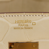 Hermès 30cm Birkin Vanille Matte Alligator Gold Hardware