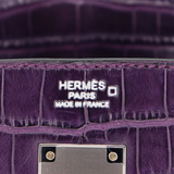 Hermès 30cm Birkin Amethyst Matte Alligator Palladium Hardware
