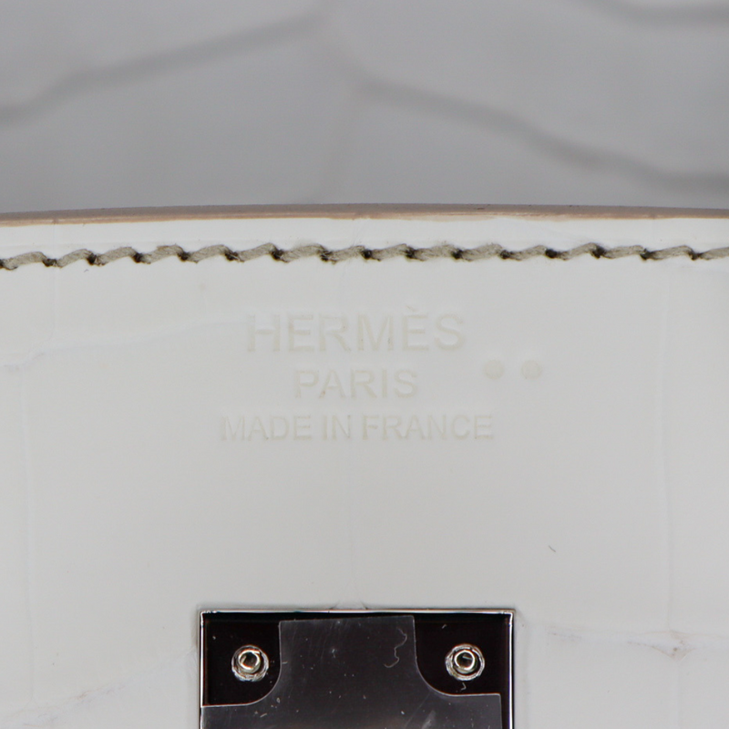 Hermès 25cm Birkin Blanc Himalayan Palladium Hardware