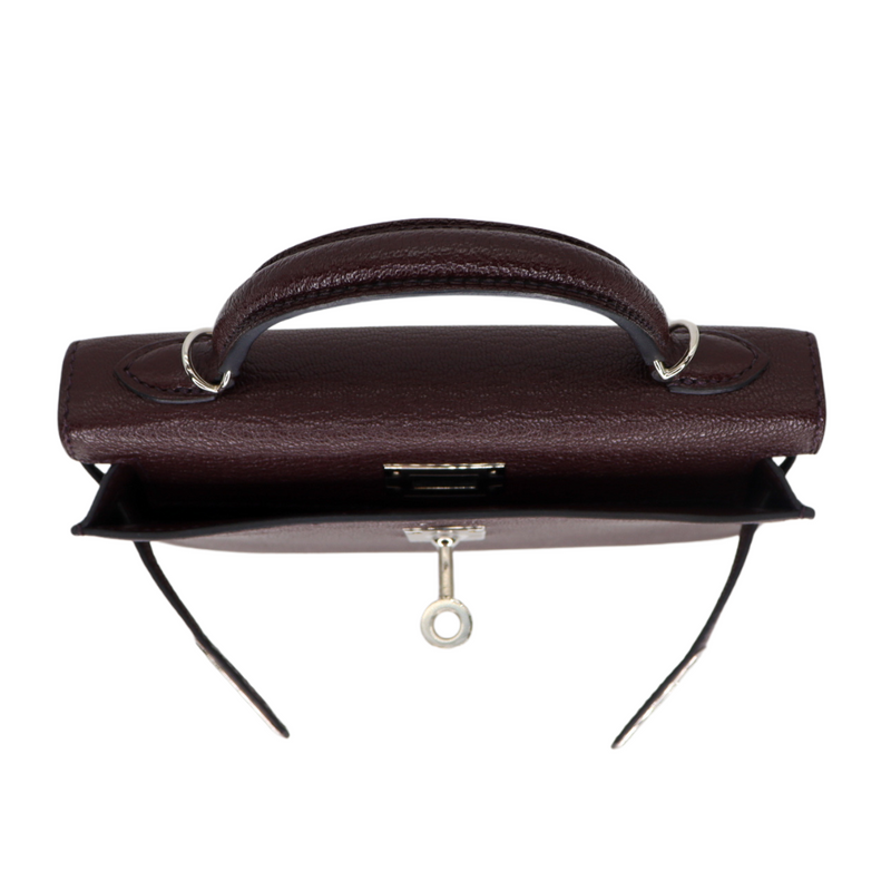 Hermès Kelly II Sellier Mini Rouge Sellier Chèvre Leather Palladium Hardware