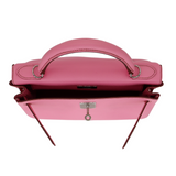 Hermès 28cm Kelly Retourne Bubblegum Epsom Palladium Hardware