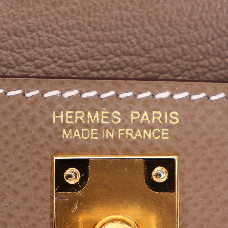 Hermès Kelly en Desordre Etoupe Epsom Leather Gold Hardware