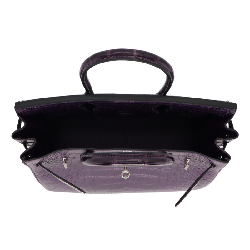 Hermès 30cm Birkin Amethyst Matte Alligator Palladium Hardware