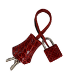 Hermès 25cm Birkin Rouge H Shiny Alligator Palladium Hardware