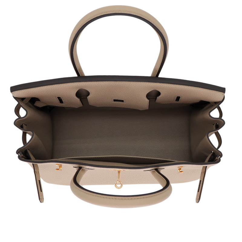 Hermès 30cm Birkin Gris Tourterelle Togo Leather Rose Gold Hardware