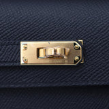 Hermès Kelly en Desordre Black Epsom Leather Gold Hardware