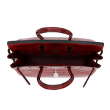 Hermès 25cm Birkin Rouge H Shiny Alligator Palladium Hardware