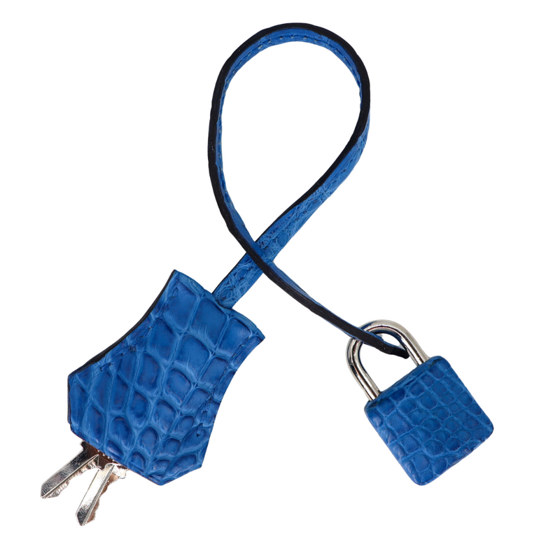 Hermès 30cm Birkin Bleu Zellige Matte Alligator Palladium Hardware