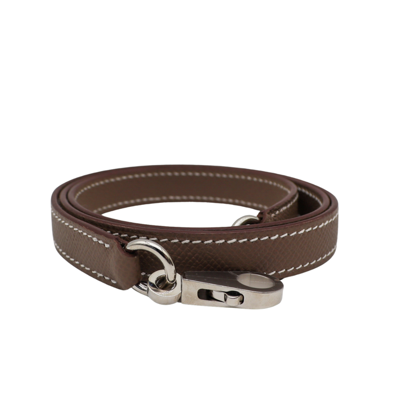 Hermès 25cm Kelly Sellier Etoupe Epsom Leather Palladium Hardware