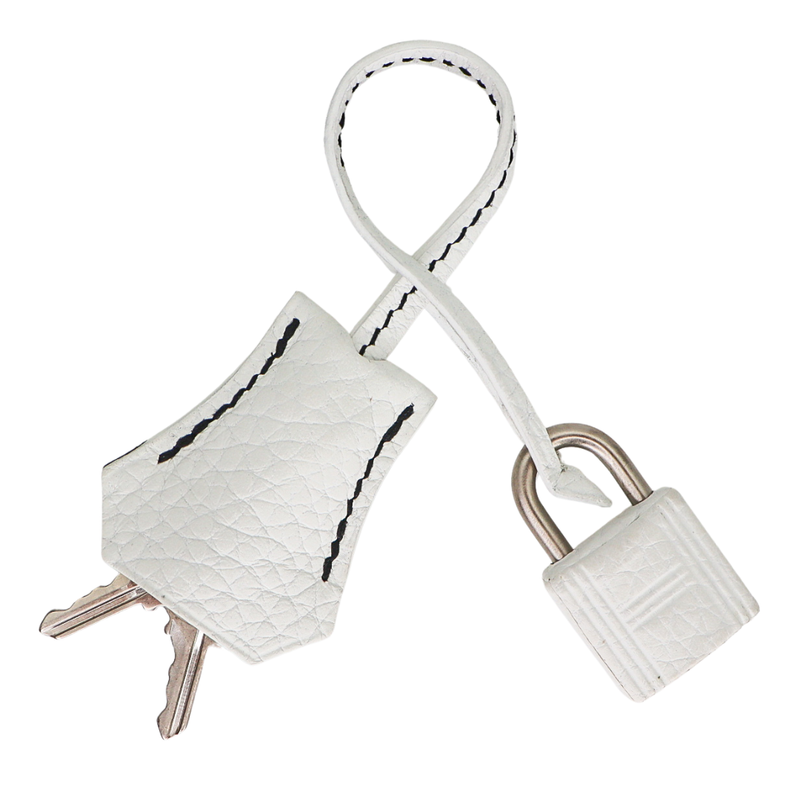 Hermès 25cm Birkin HSS White/Black Clemence Leather Brushed Palladium Hardware