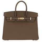 Hermès 25cm Birkin Verso Toundra/Blanc Togo Leather Gold Hardware