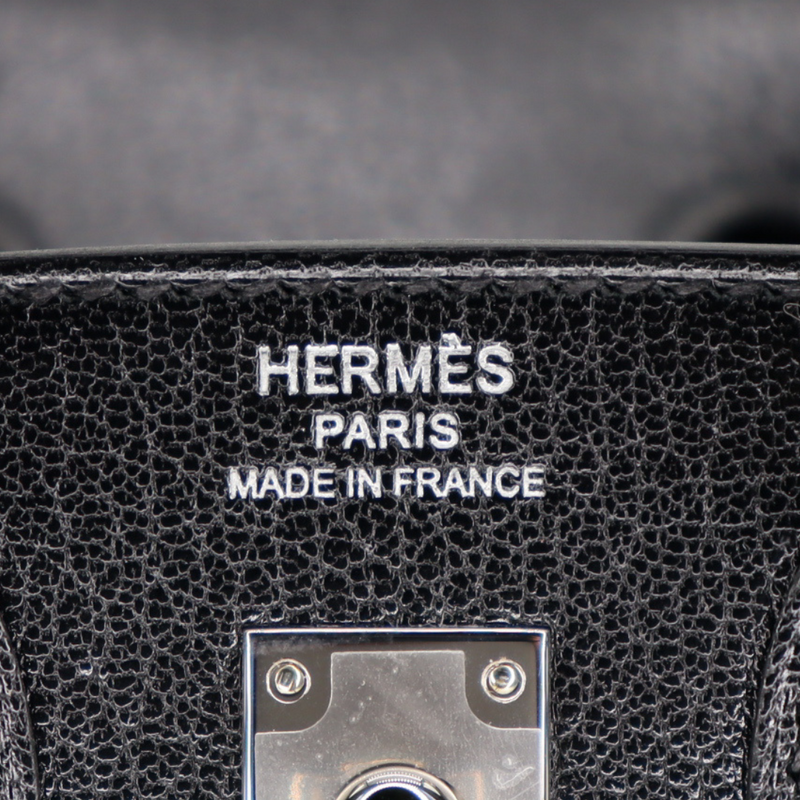 Hermès 20cm Birkin Sellier Disco Chèvre Leather Palladium Hardware