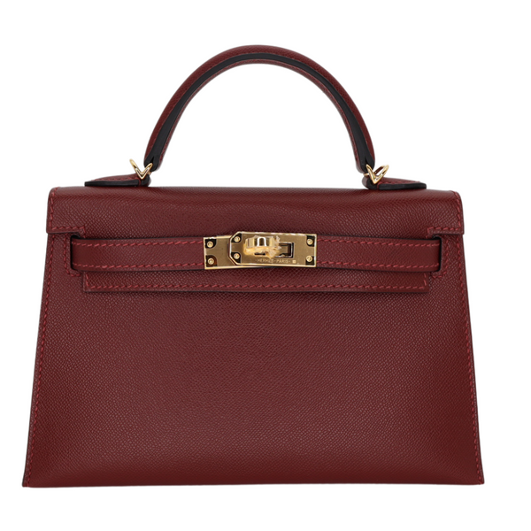 Hermès Kelly II Sellier Mini Rouge H Madame Leather Gold Hardware