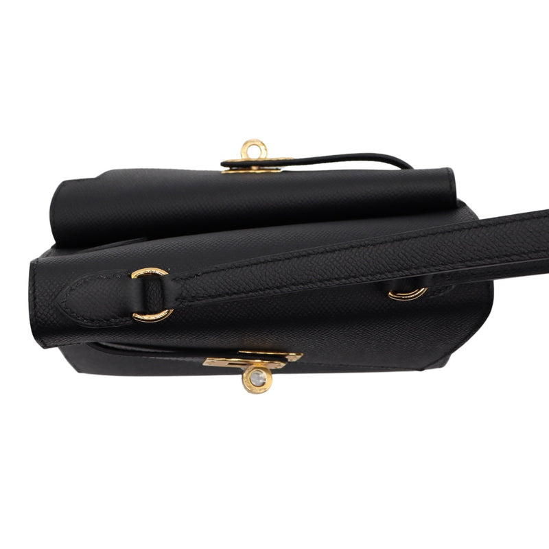 Hermès Kelly en Desordre Black Epsom Leather Gold Hardware