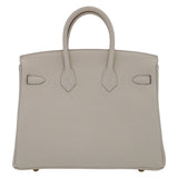 Herm�s 25cm Birkin Craie Togo Leather Gold Hardware