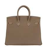 Herm�s 25cm Birkin Etoupe Togo Leather Palladium Hardware