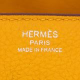 Herm�s 25cm Birkin Jaune Ambre Togo Leather Palladium Hardware