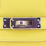 Herm�s 25cm Birkin Lime Swift Leather Palladium Hardware