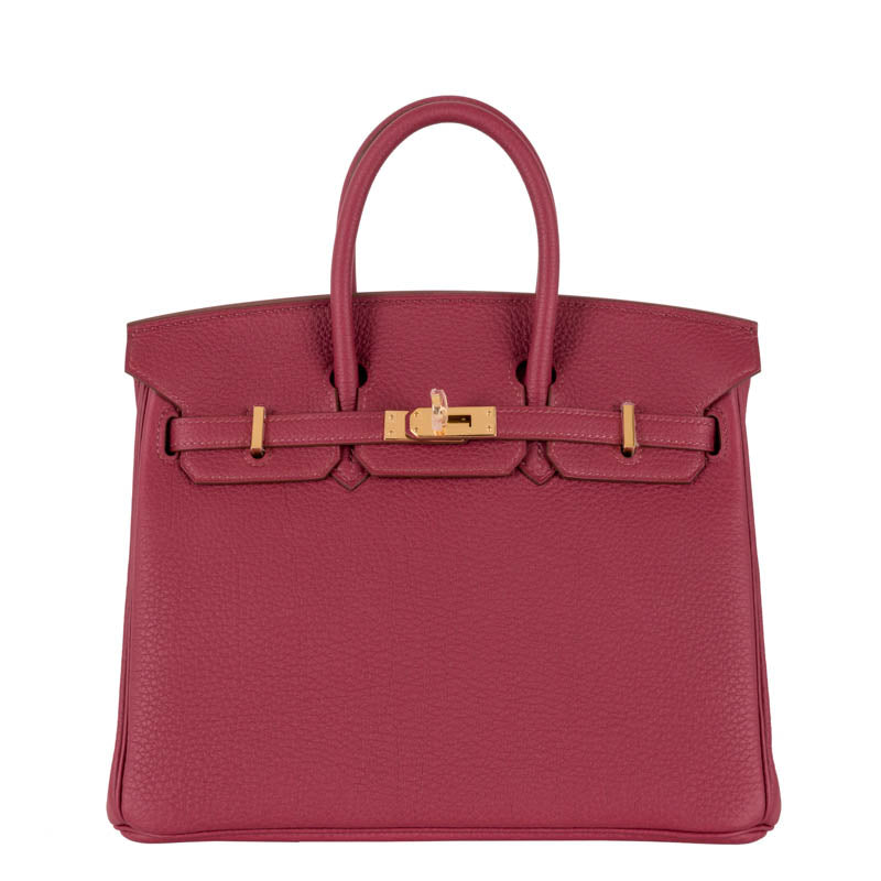 Herm�s 25cm Birkin Rubis Togo Leather Gold Hardware