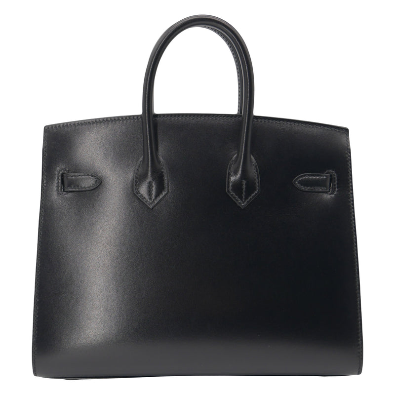 Herm�s 25cm Birkin Sellier Black Box Calf Leather Palladium Hardware