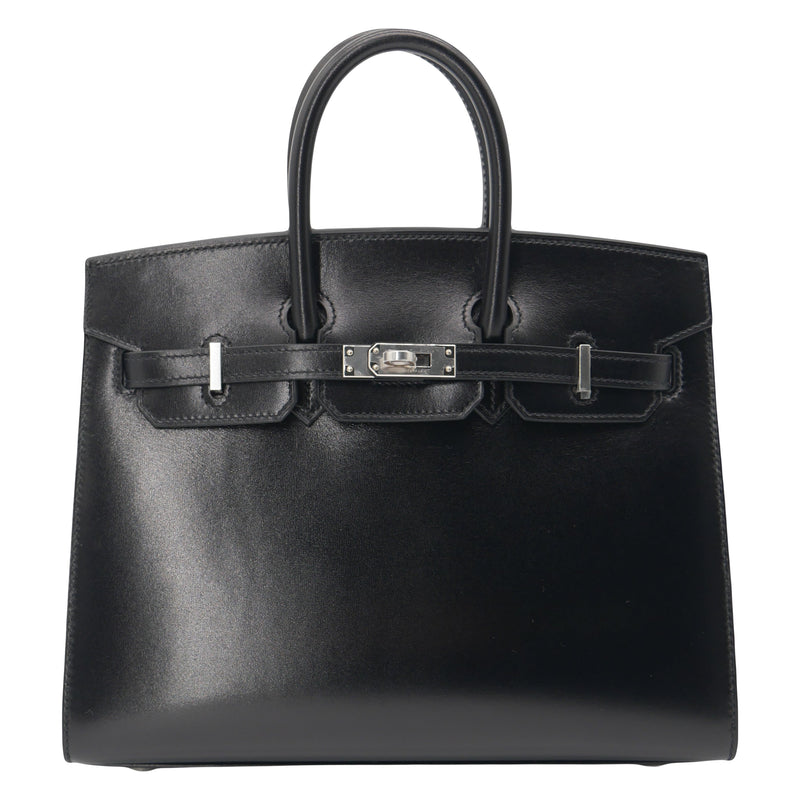 Herm�s 25cm Birkin Sellier Black Box Calf Leather Palladium Hardware