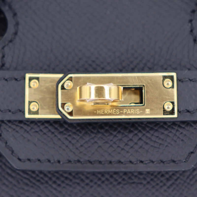 Herm�s 25cm Birkin Sellier Black Epsom Leather Gold Hardware