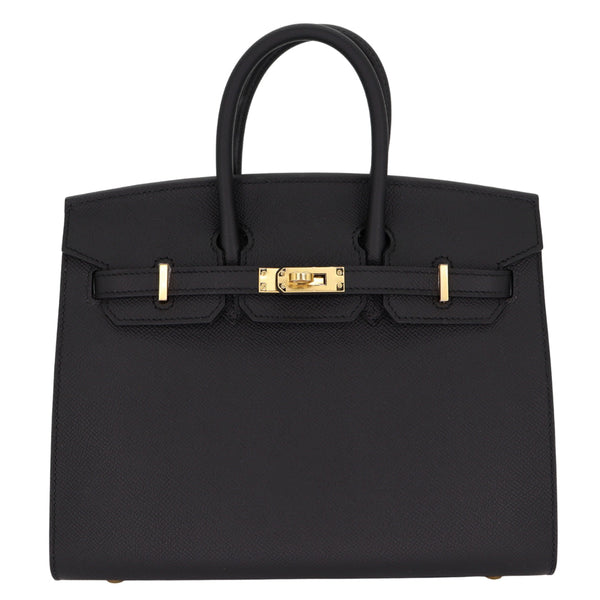 Herm�s 25cm Birkin Sellier Black Epsom Leather Gold Hardware