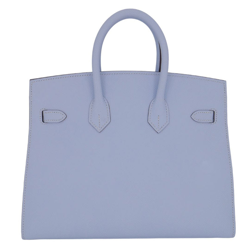 Herm�s 25cm Birkin Sellier Bleu Brume Epsom Leather Palladium Hardware