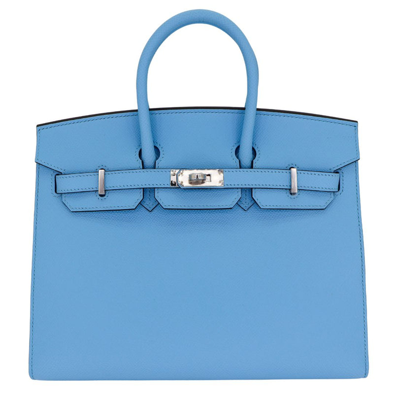 Herm�s 25cm Birkin Sellier Celeste Epsom Leather Palladium Hardware