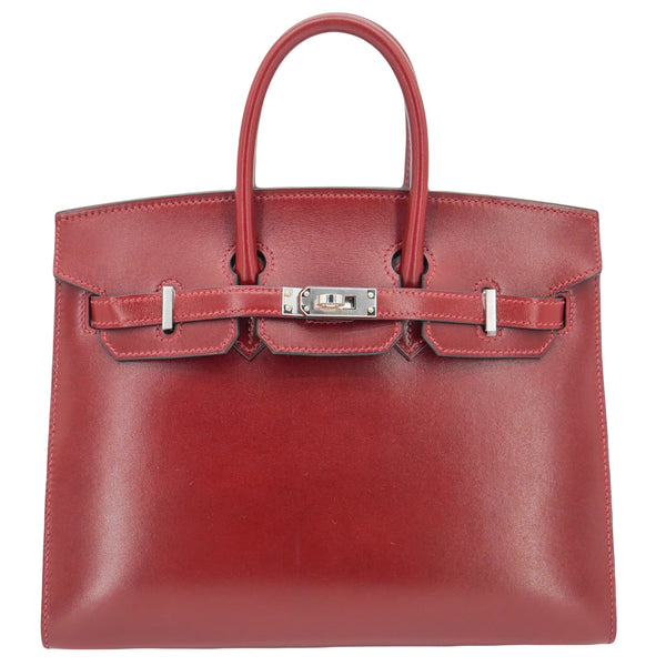 Herm�s 25cm Birkin Sellier Rouge H Box Calf Leather Palladium Hardware