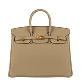 Herm�s 25cm Birkin Trench Togo Leather Gold Hardware