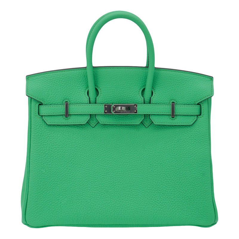 Herm�s 25cm Birkin Vert Comics Togo Leather Palladium Hardware