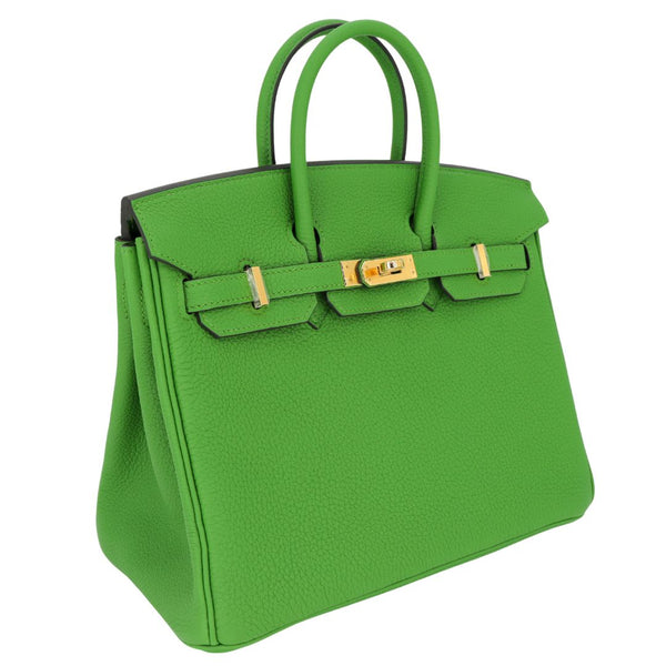 Herm�s 25cm Birkin Vert Yucca Togo Leather Gold Hardware