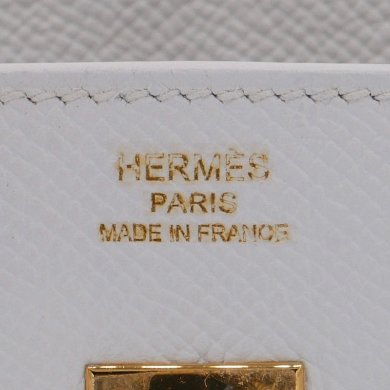 Herm�s 25cm Birkin White Epsom Leather Gold Hardware