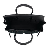 Herm�s 30cm Birkin Black C√¥te √† C√¥te Tuffetage Caban Swift Leather Palladium Hardware