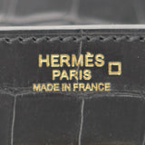 Herm�s 30cm Birkin Black Matte Alligator Gold Hardware