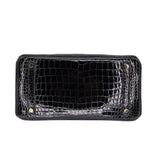 Herm�s 30cm Birkin Black Shiny Crocodile Porosus Gold Hardware
