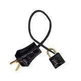 Herm�s 30cm Birkin Black Shiny Crocodile Porosus Gold Hardware