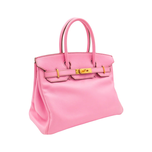 Herm�s 30cm Birkin Bubblegum Swift Leather Gold Hardware