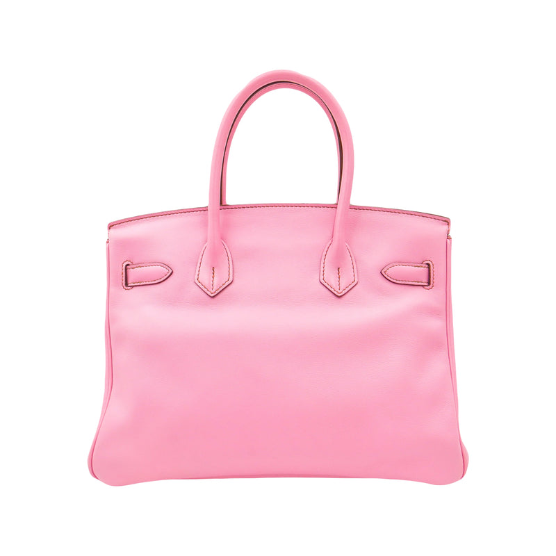 Herm�s 30cm Birkin Bubblegum Swift Leather Gold Hardware