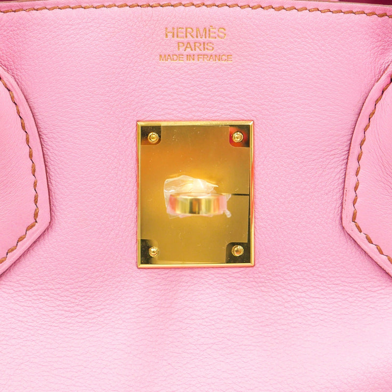 Herm�s 30cm Birkin Bubblegum Swift Leather Gold Hardware