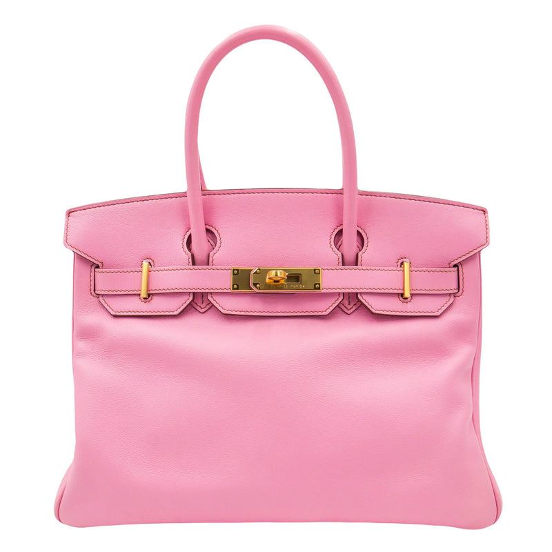 Herm�s 30cm Birkin Bubblegum Swift Leather Gold Hardware