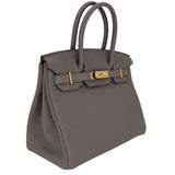 Herm�s 30cm Birkin Etain Togo Leather Gold Hardware