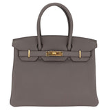 Herm�s 30cm Birkin Etain Togo Leather Gold Hardware