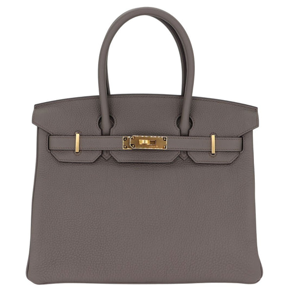 Herm�s 30cm Birkin Etain Togo Leather Gold Hardware