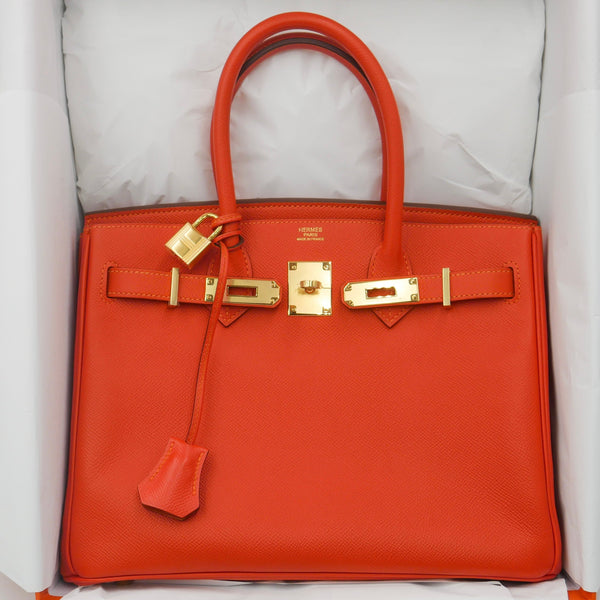 Herm�s 30cm Birkin Fue Epsom Leather Gold Hardware